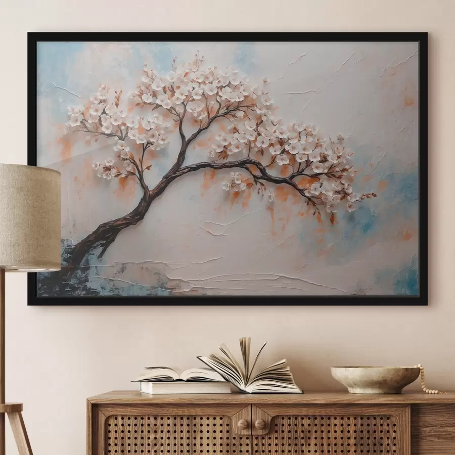 Fototapeedid Lillepuu abstraktsel õli taustal f41032