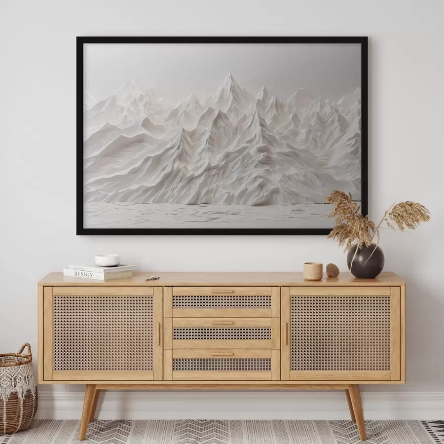 Fototapeedid Valged abstraktsed mäed f41037