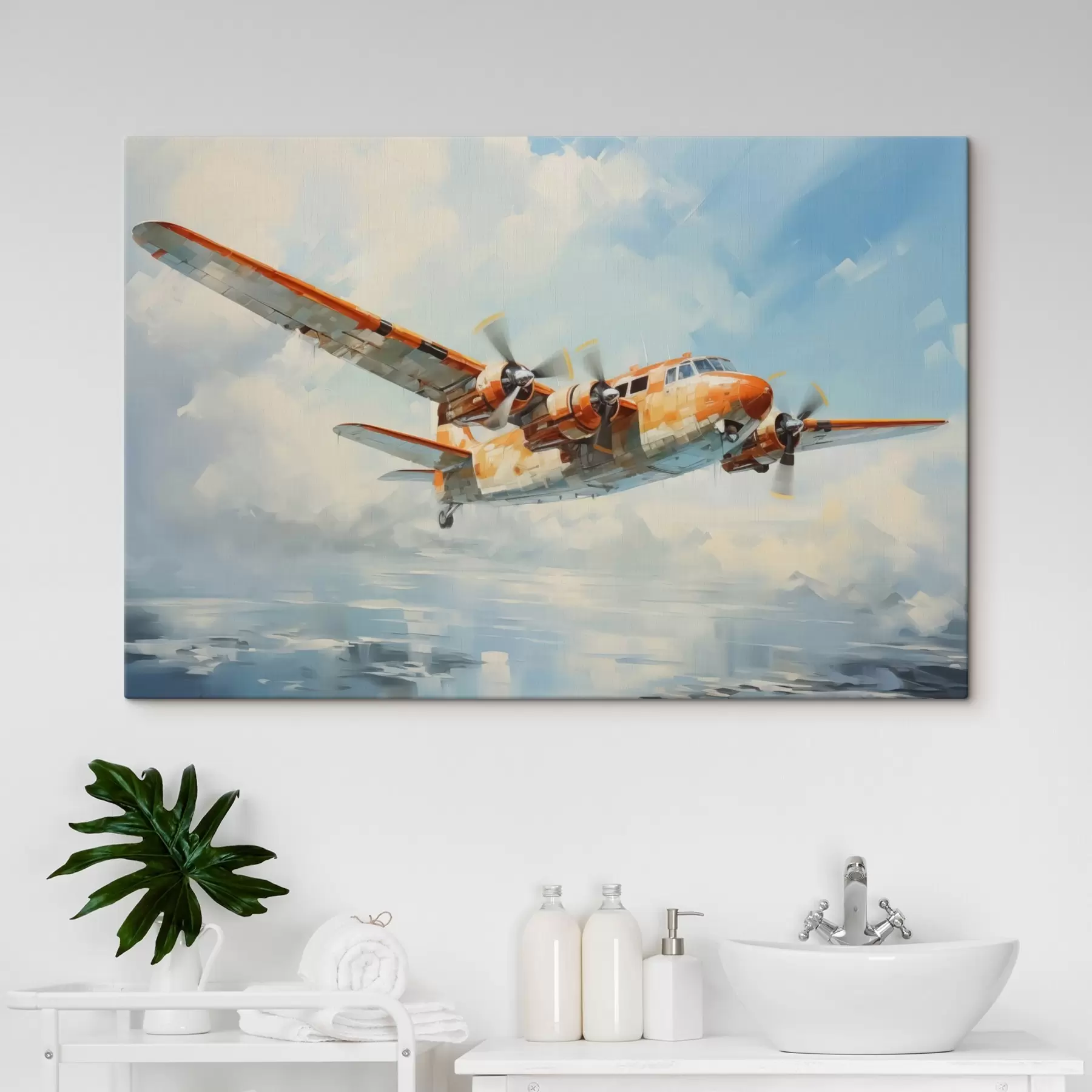 Fototapeedid Lennuk lendab taevas s41239