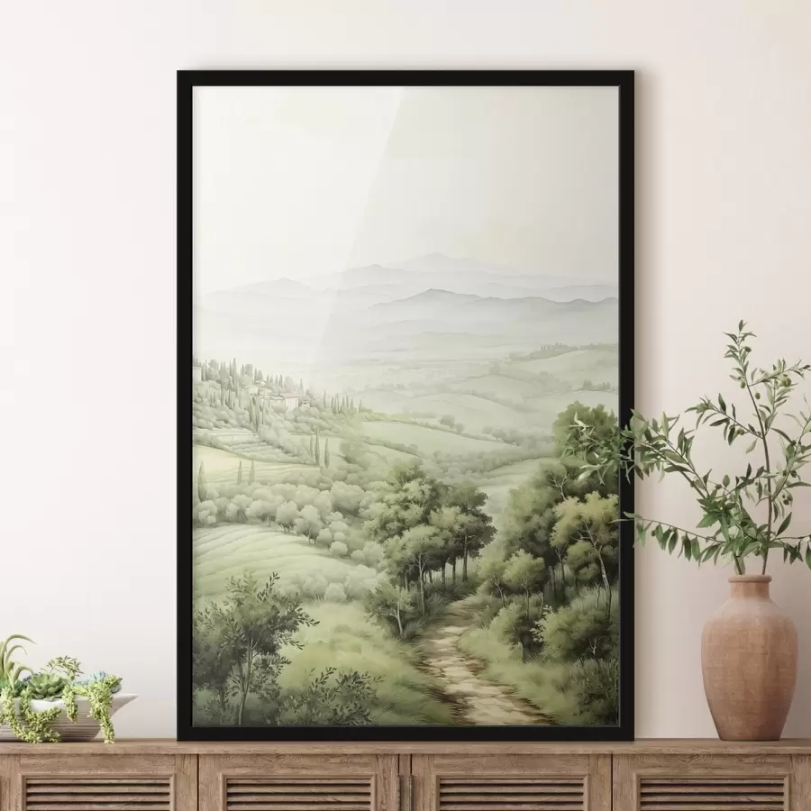 Fototapeedid Ilusad akvarellmaastikud, maaliline, suvi f41221