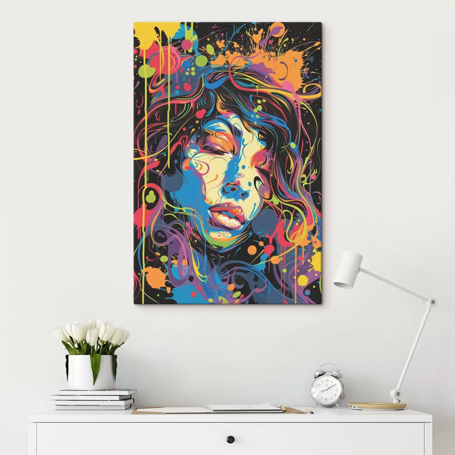 Fototapeedid Elevantne väljendus värvikate pintslitõmmetega s39034