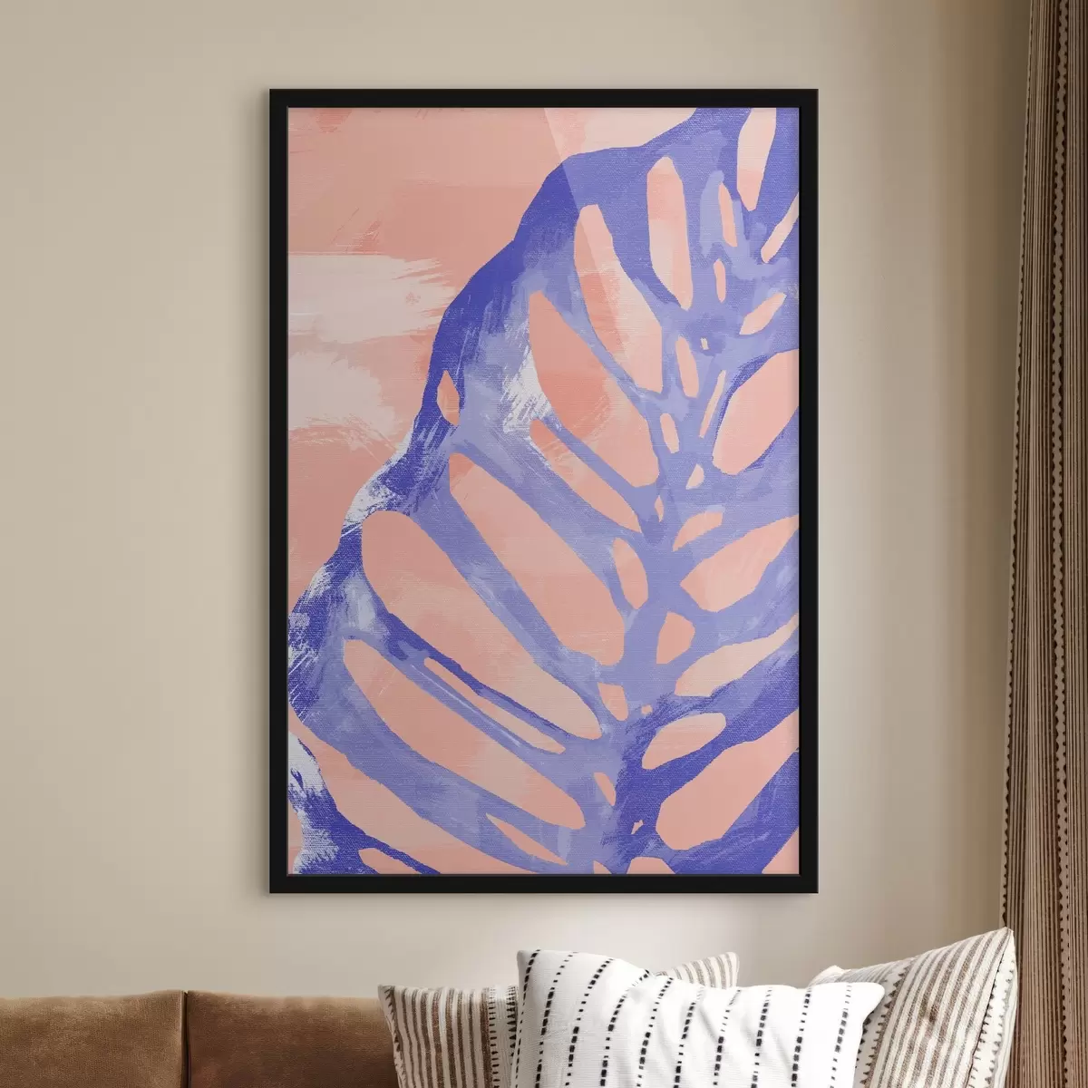 Plakat Sinine ja lilla leht f38284