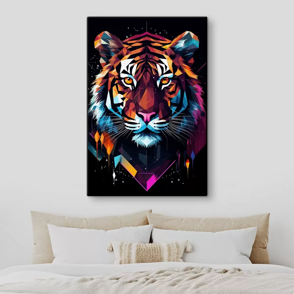 Pilt Värviline tiiger valgete viskidega s36666