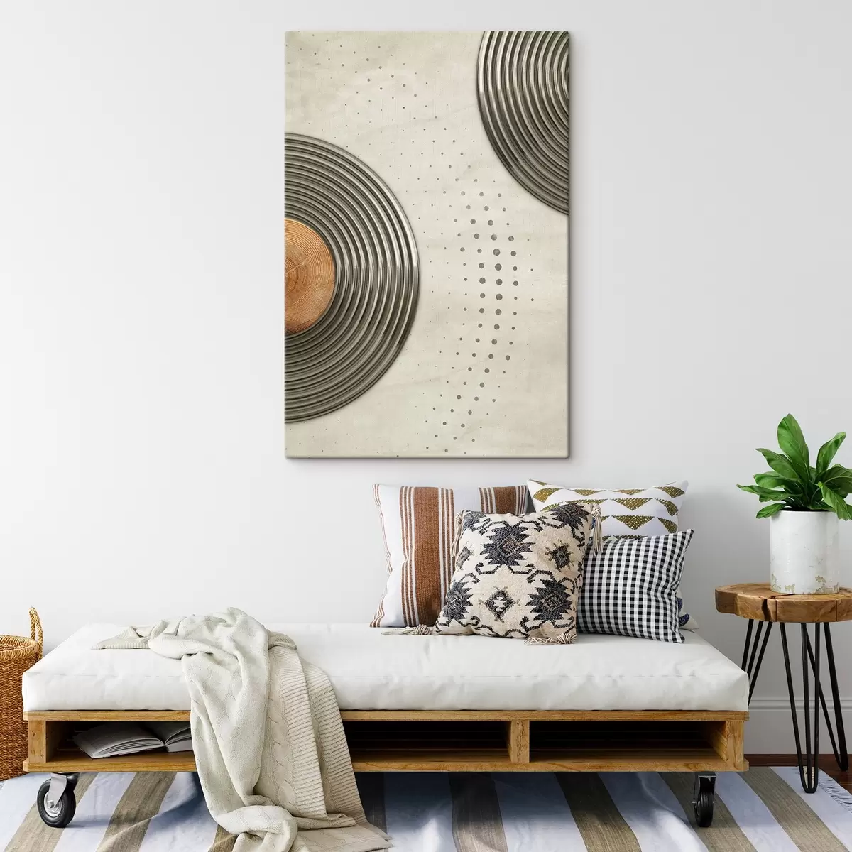 Pilt Ümmargune metallrõngas, millel on pruun ring s37032