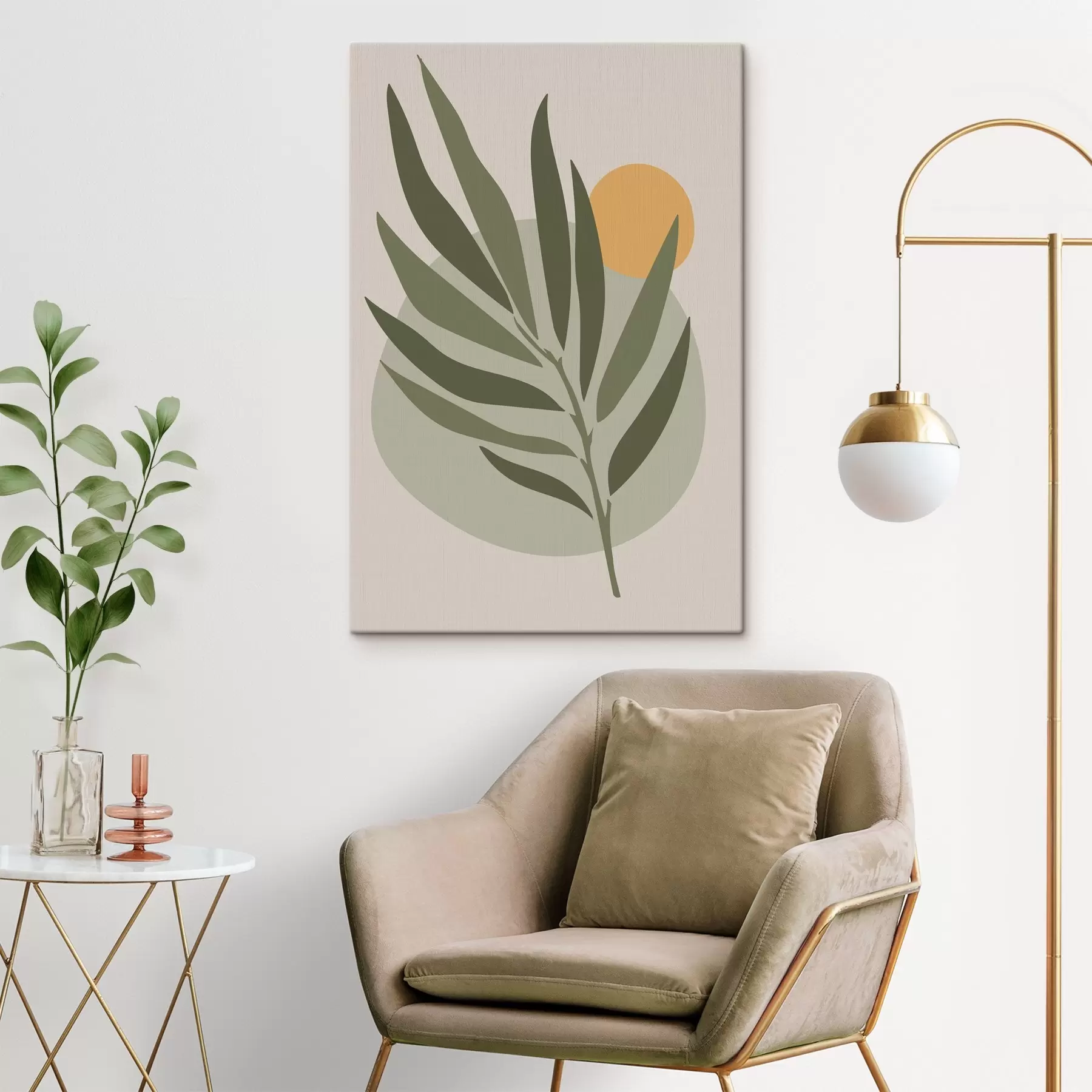 Pilt Roheline leht kollase ringiga s37442