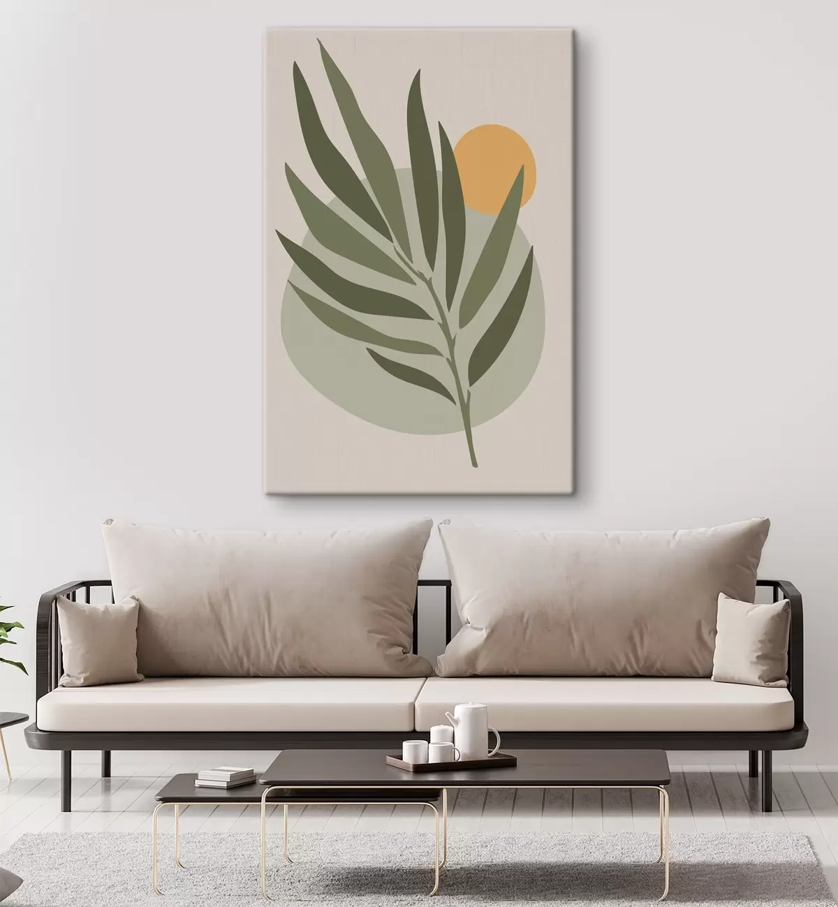 Pilt Roheline leht kollase ringiga s37442