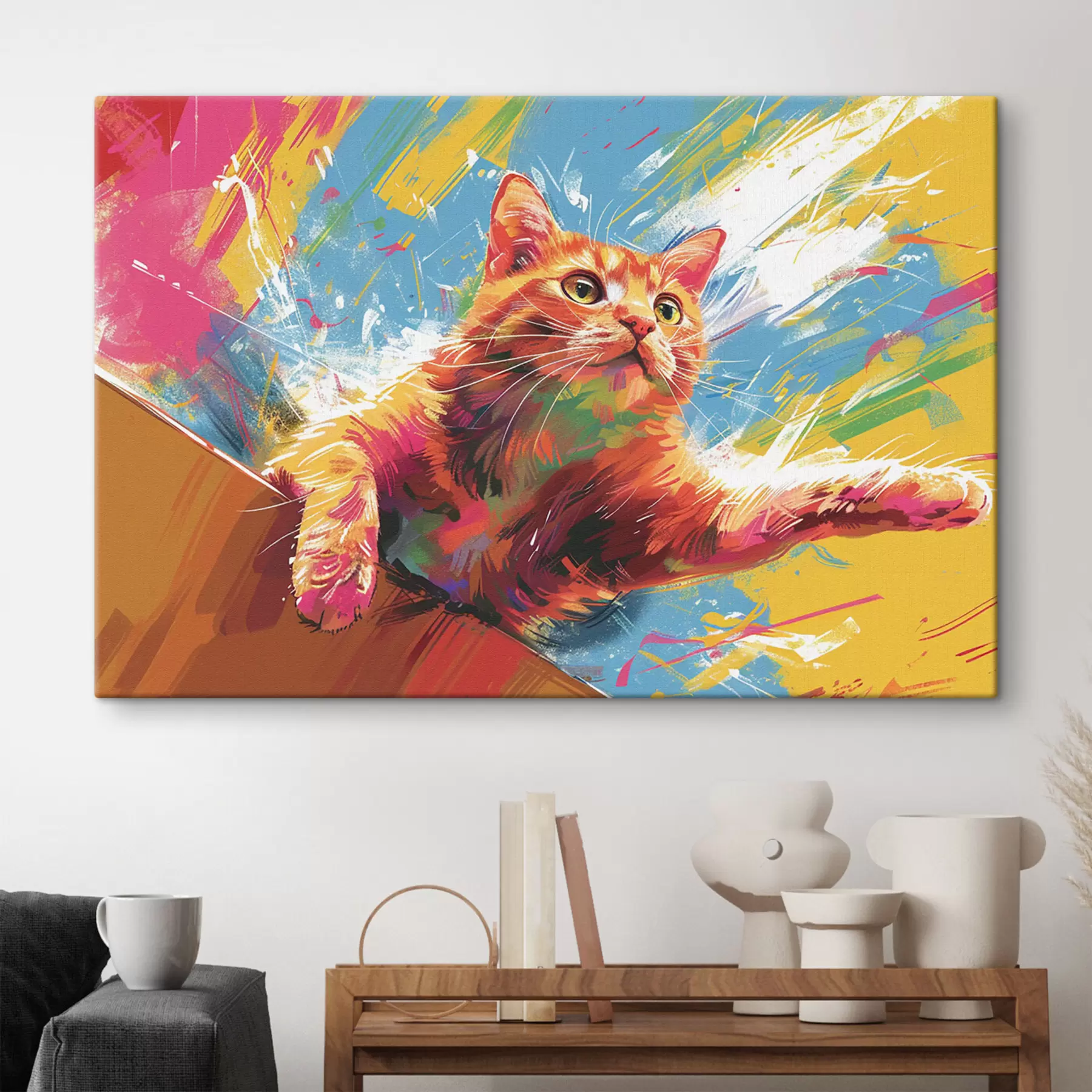 Fototapeedid Kass pistab käppa välja s38251