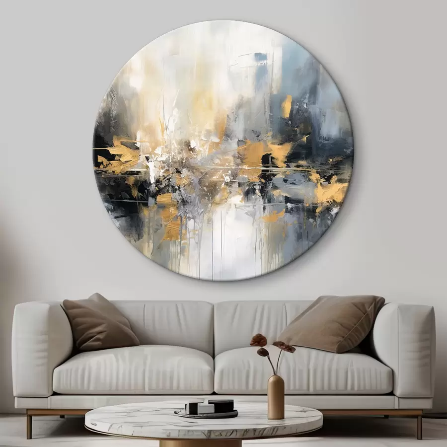 Pilt Abstraktne maal sinise ja valge varjundiga r34183