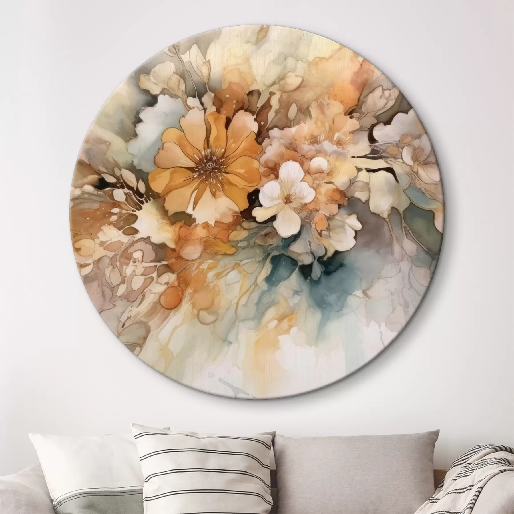 Pilt Oranž akvarell lilled r34202