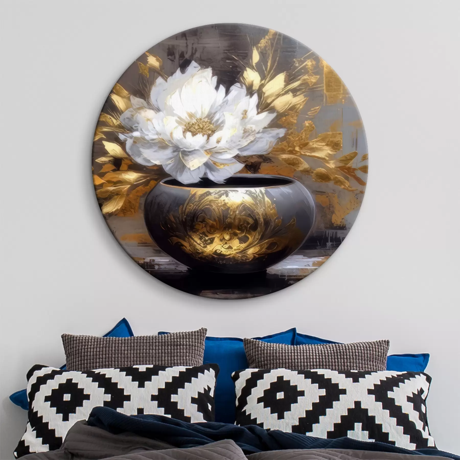 Pilt Suur vaas tohutu valge lillega r35388