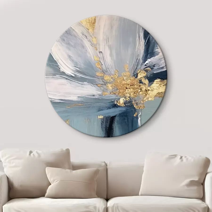 Pilt Suur sinine lill kollase südamega r36165