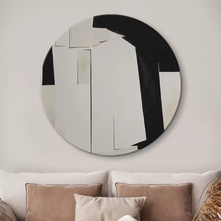 Pilt Must-valge akvarell abstraktsioon r37169