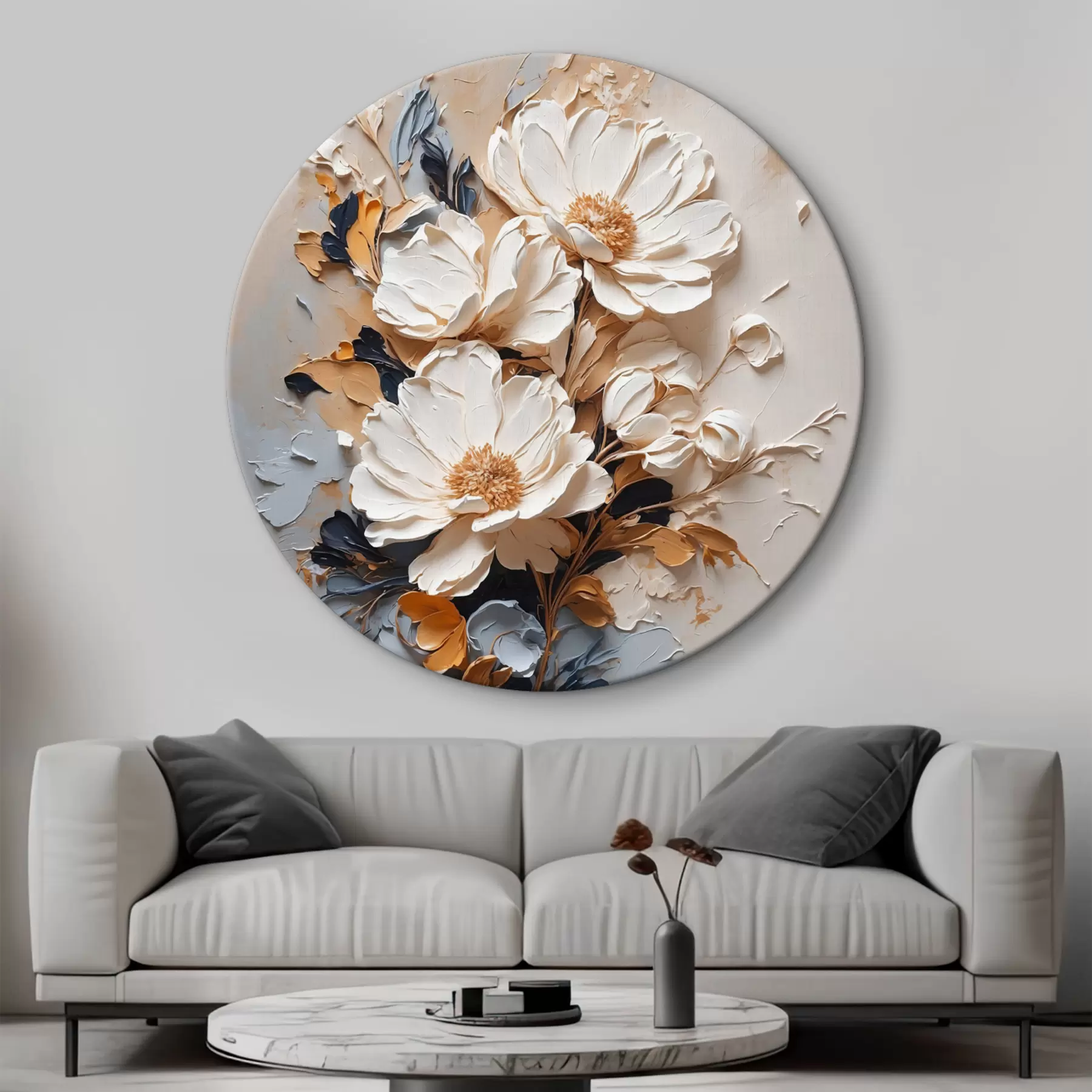 Pilt Valged lilled õlis r37327