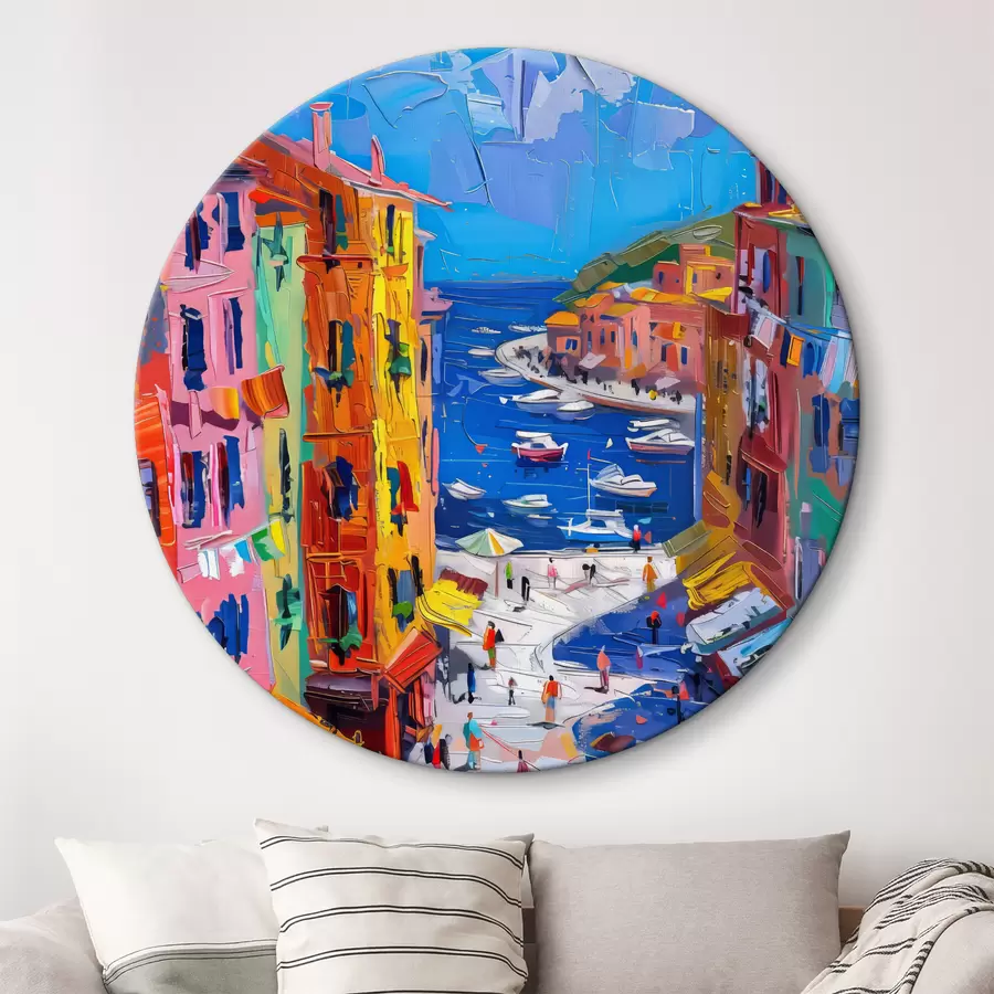 Pilt Prantsuse küla hämaras: mulje Van Goghi stiilis r39627