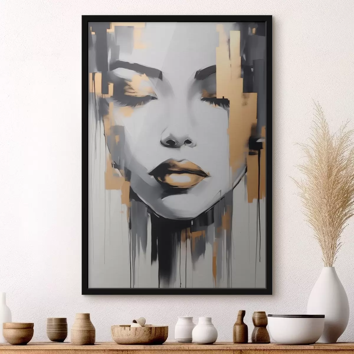 Plakat Tüdruk abstraktsioon kaasaegses stiilis f41327