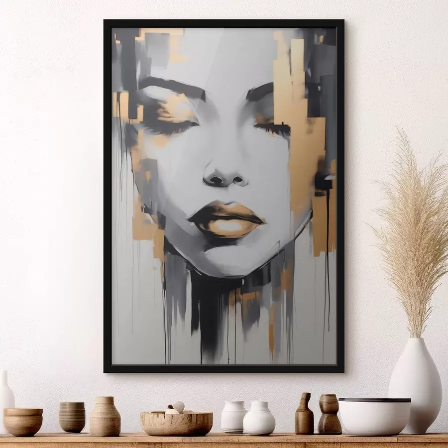 Fototapeedid Tüdruk abstraktsioon kaasaegses stiilis f41327