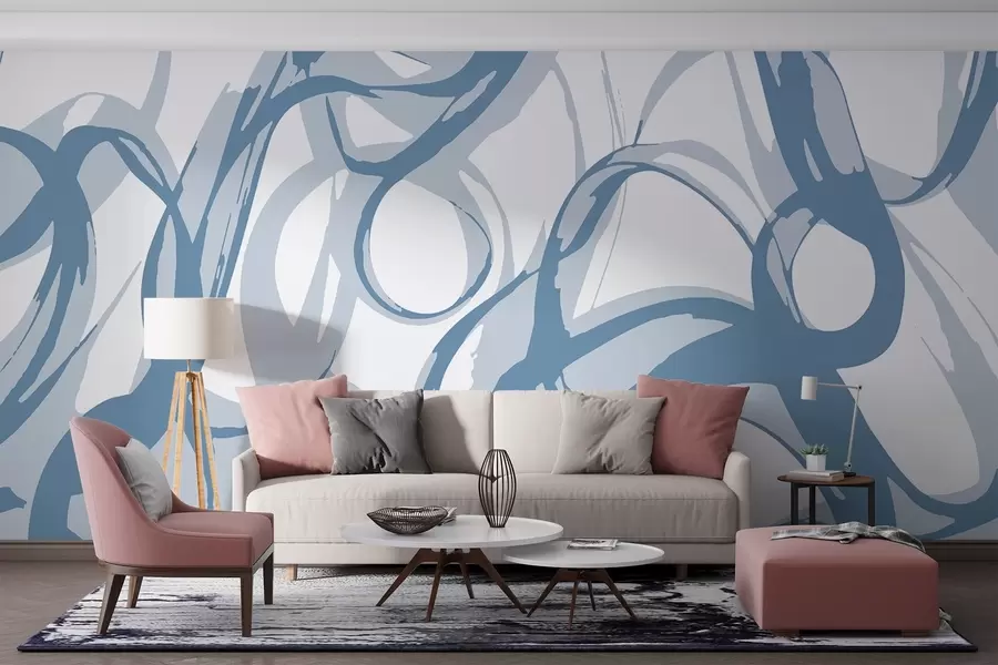 Fototapeedid Abstraktne muster voolavate joontega w01969v2