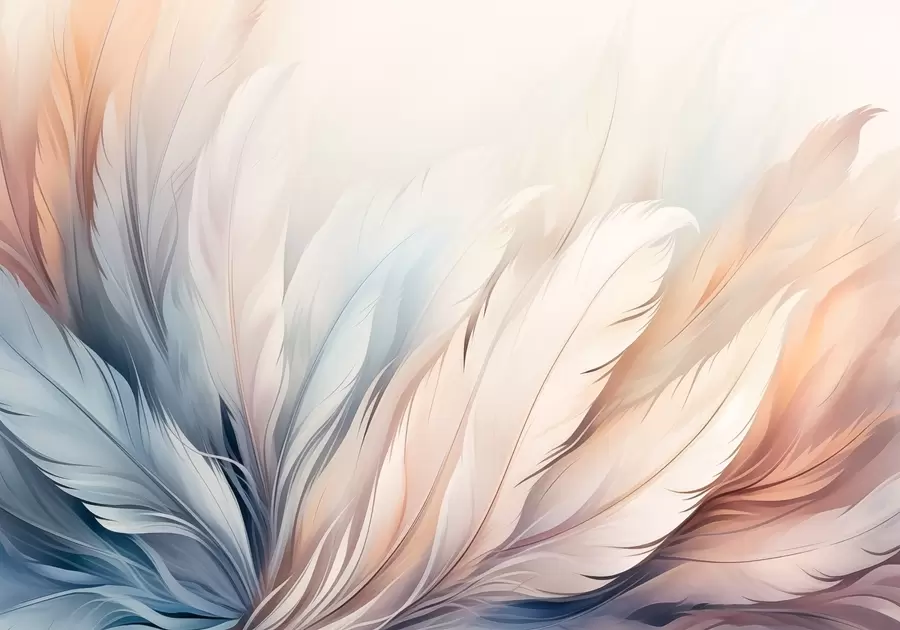 Fototapeedid Õrnad pastellvärvides suled w01973