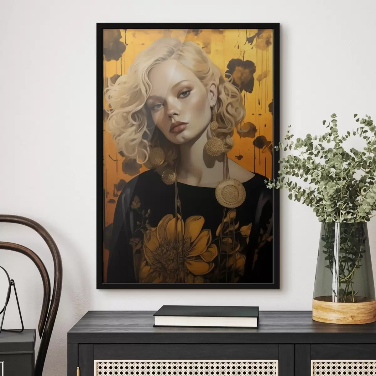 Plakat Tüdruk erksates värvides f41193