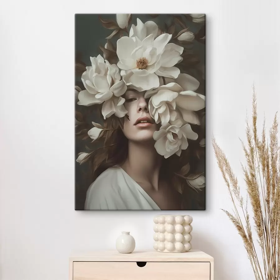 Pilt Tüdruk lilledega s41194