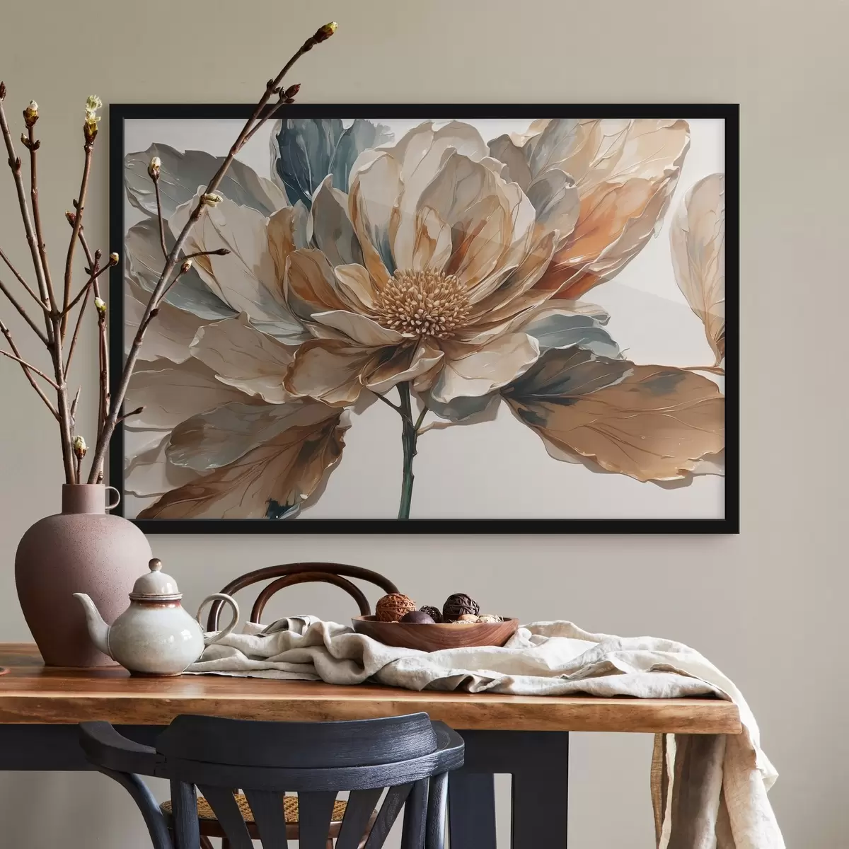 Plakat Akrüül lill valgel taustal f41293