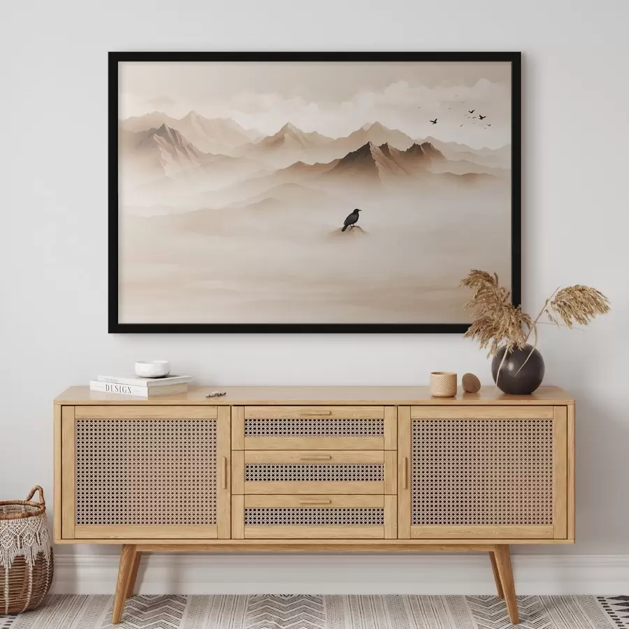 Fototapeedid Mäed udus vektorgraafikas f41295