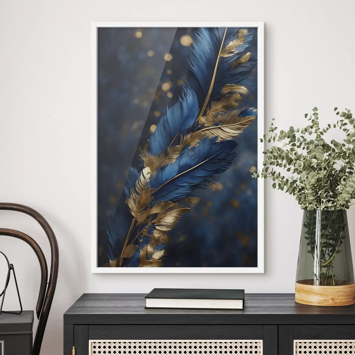 Plakat Sinikollased suled hägusel taustal f41296