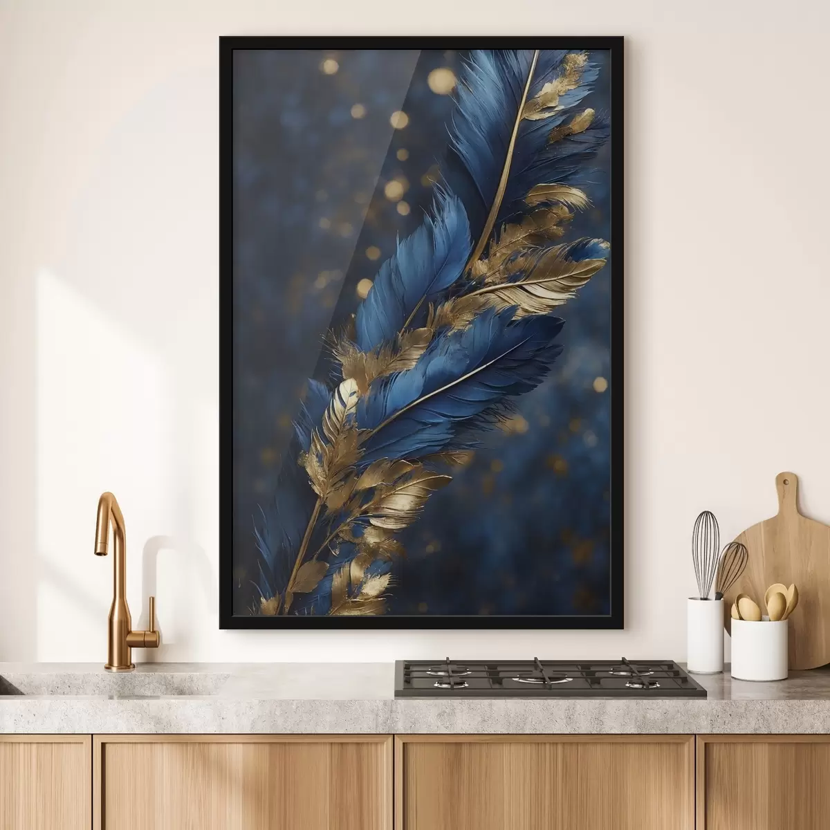 Plakat Sinikollased suled hägusel taustal f41296