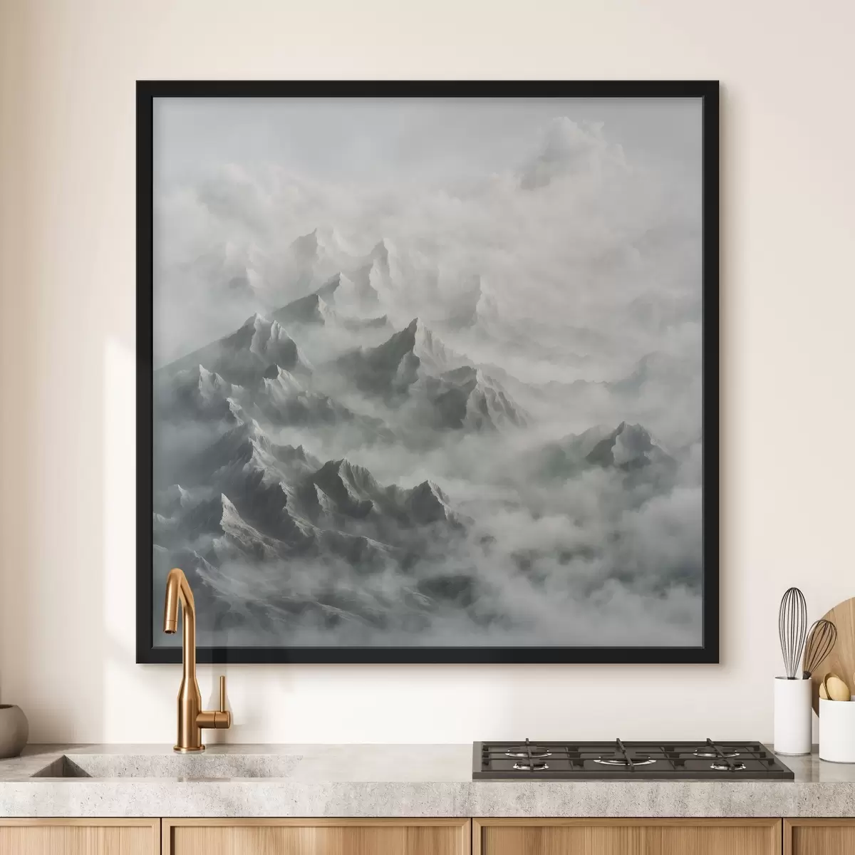 Plakat Lumised mäed udus f41301