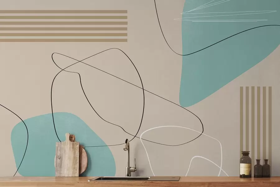 Fototapeedid Abstraktsed kujundid pehmetes värvides w00724v2