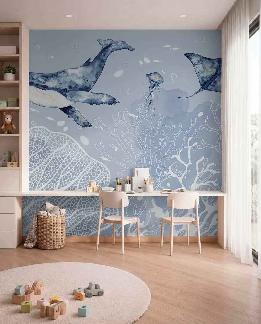 Fototapeedid Vaal valge koralli kohal w00848