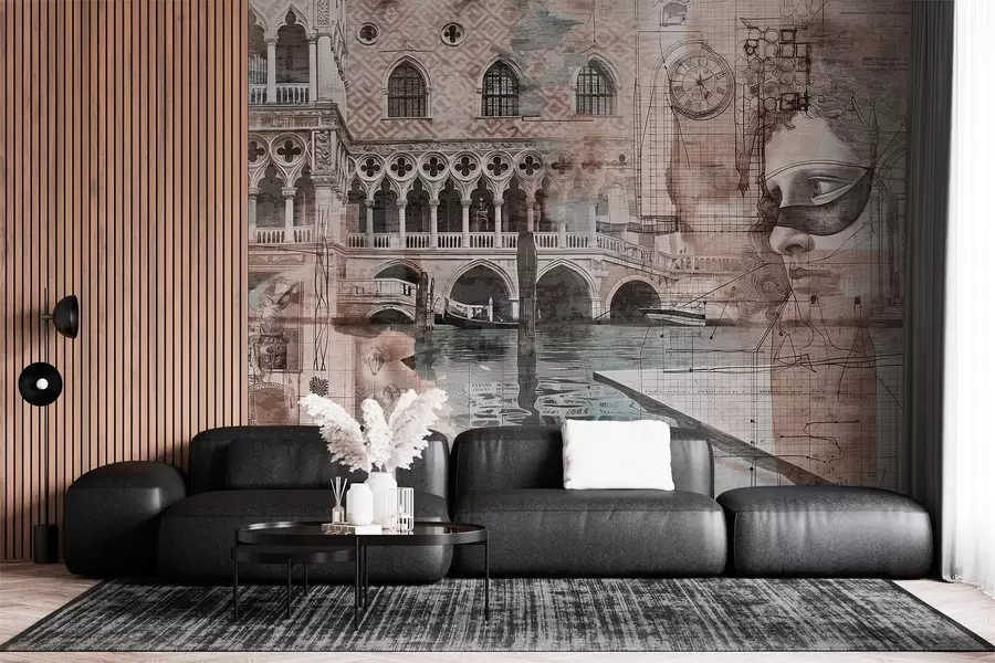 Fototapeedid Veneetsia arhitektuur ja kunstiline väljendusviis w00873