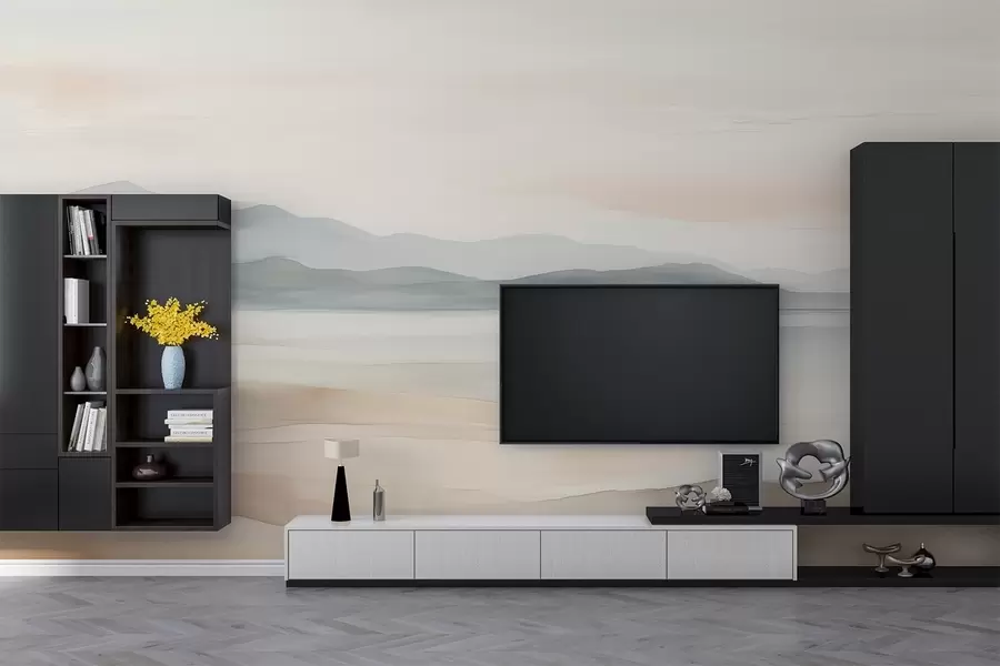 Fototapeedid Maalitud akvarellmaastik w02117