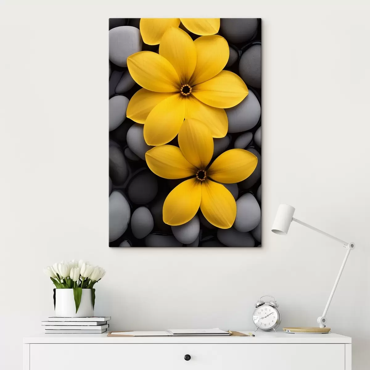 Pilt Kollased lilled kivil s41547