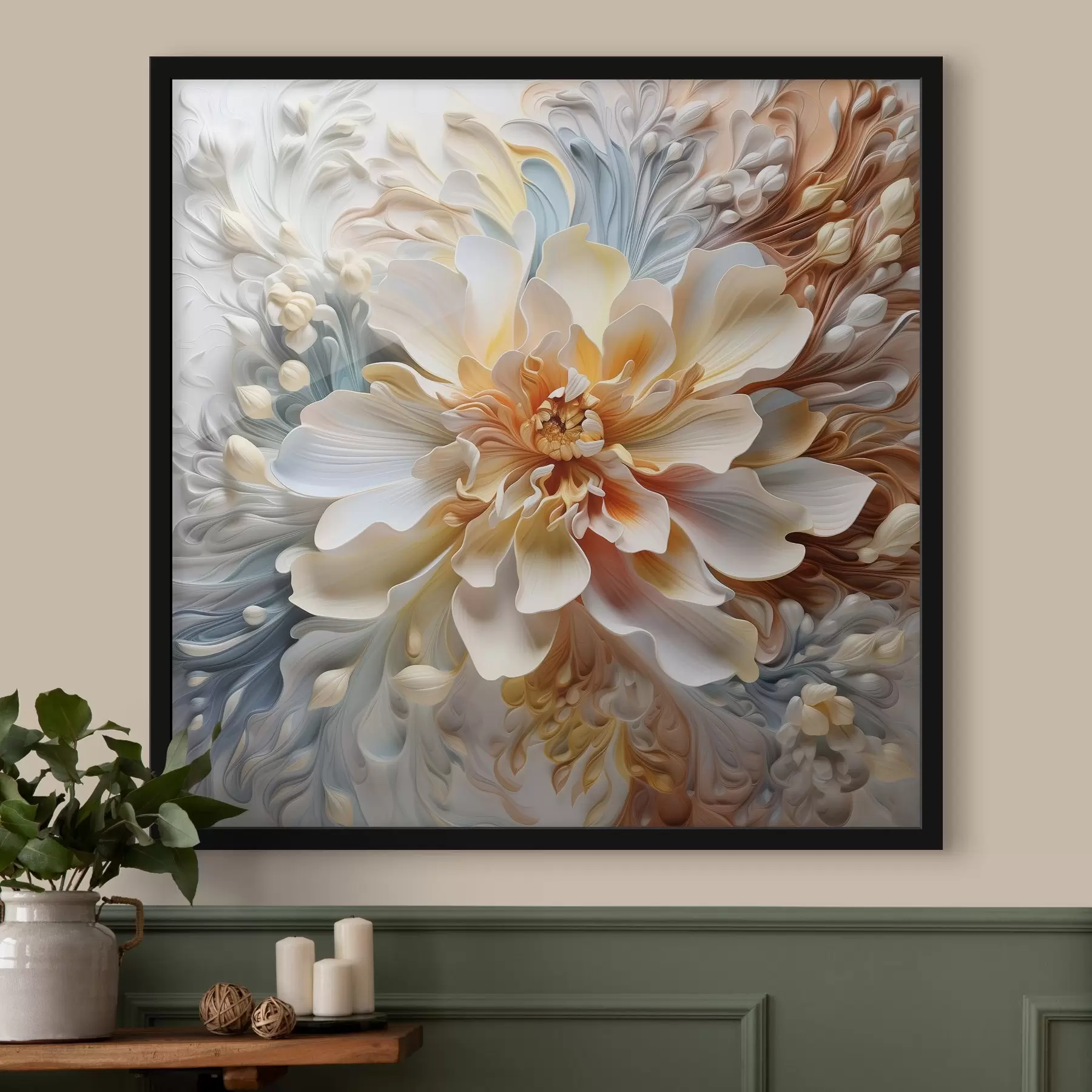 Fototapeedid Suur mahuline abstraktne lill f41553