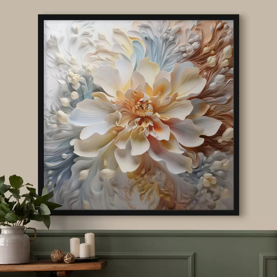 Fototapeedid Suur mahuline abstraktne lill f41553