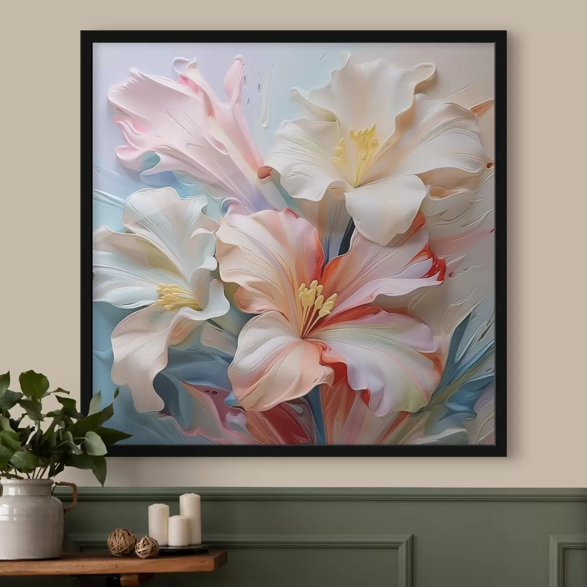 Plakat Volüümilised abstraktsed liiliad f41554