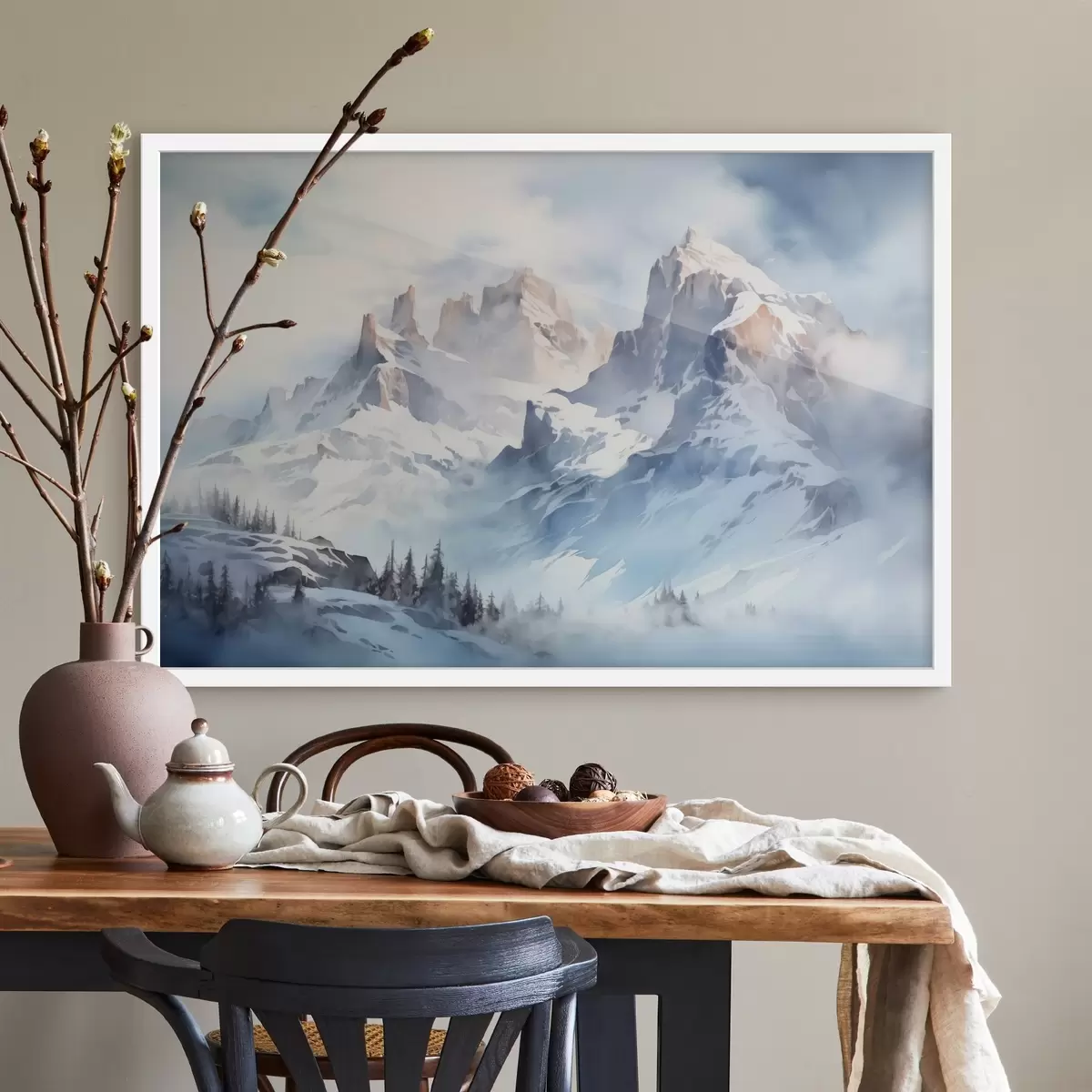 Plakat Lumine mägi akvarell f41471