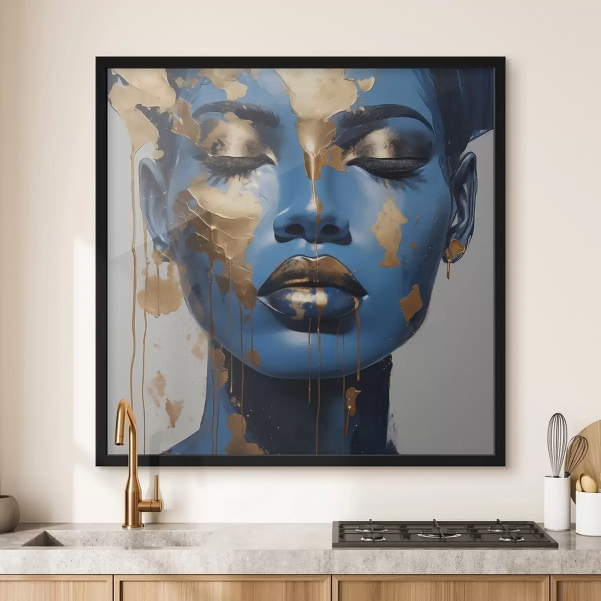 Plakat Tüdruku portree värviga f41607