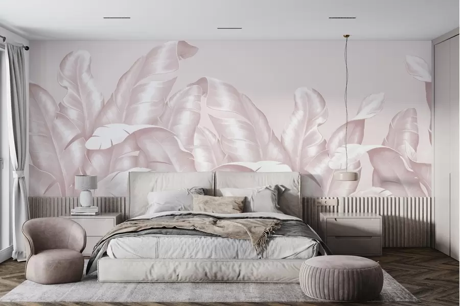 Fototapeedid Pehmete toonidega elegantsed lehed w00019v4