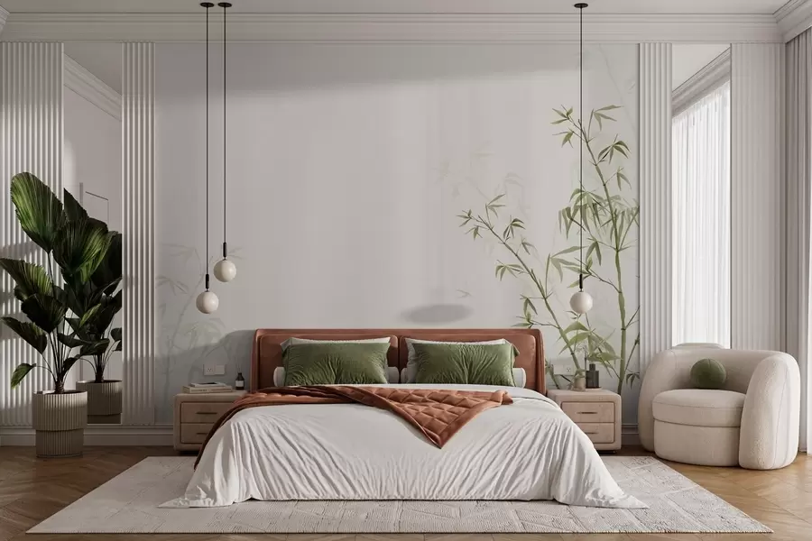 Fototapeedid Õrnad lehed, mis puhkavad rahulikkusest w00546