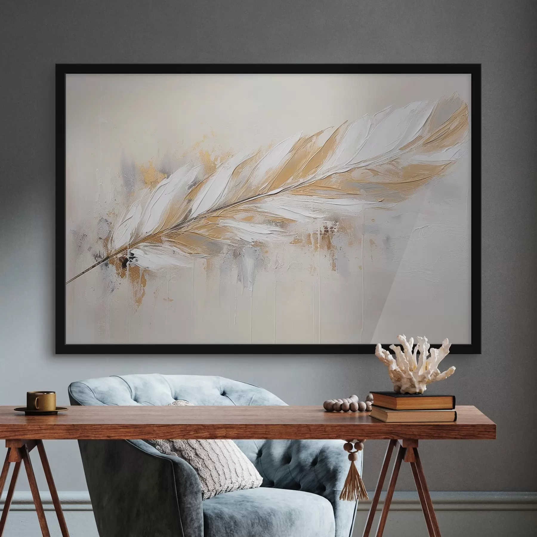 Fototapeedid Õrn suleke heledal taustal f41559