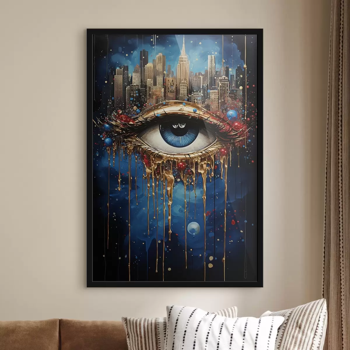 Plakat Abstraktsiooni vaade linnale f41562