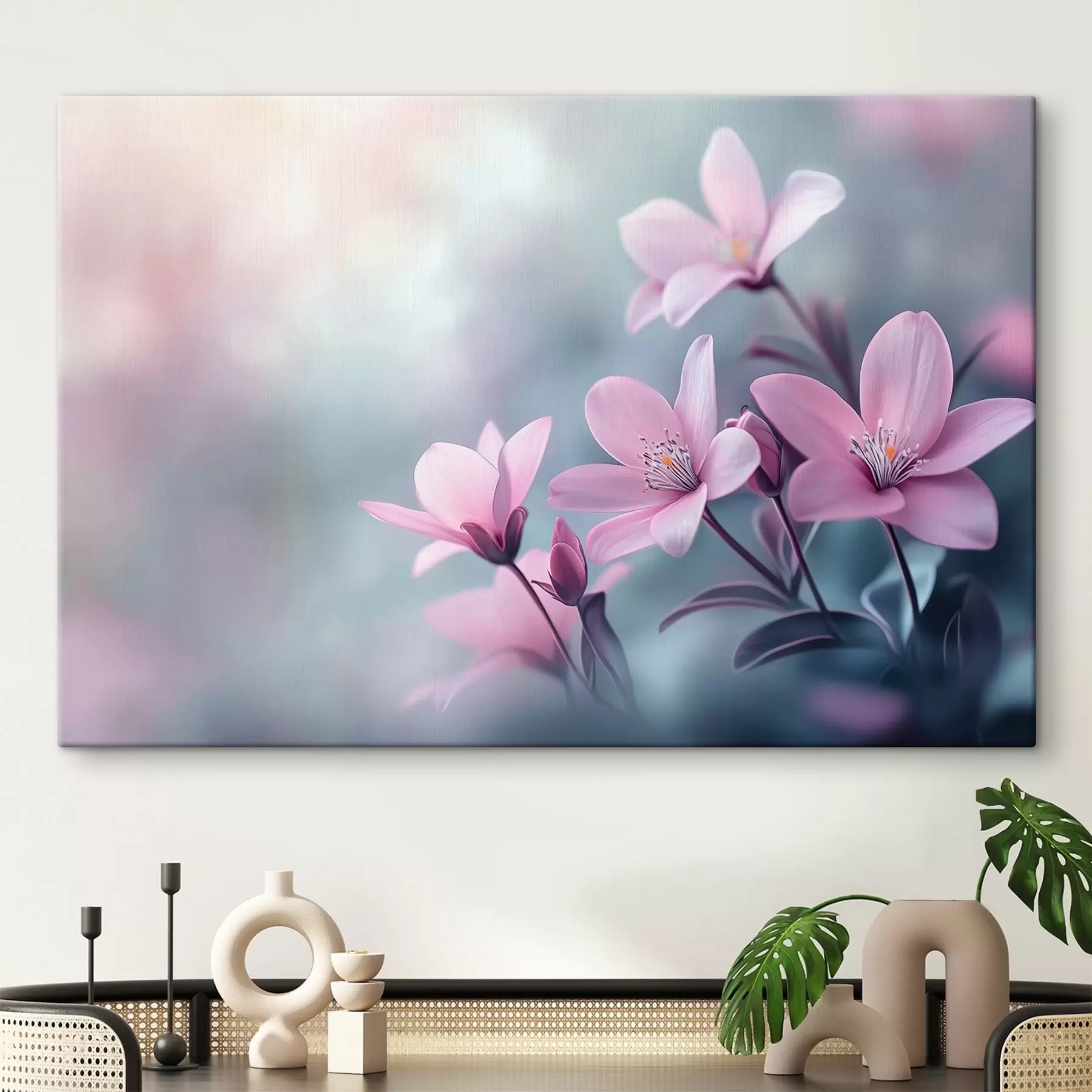 Fototapeedid roosad lilled lähedalt s41631