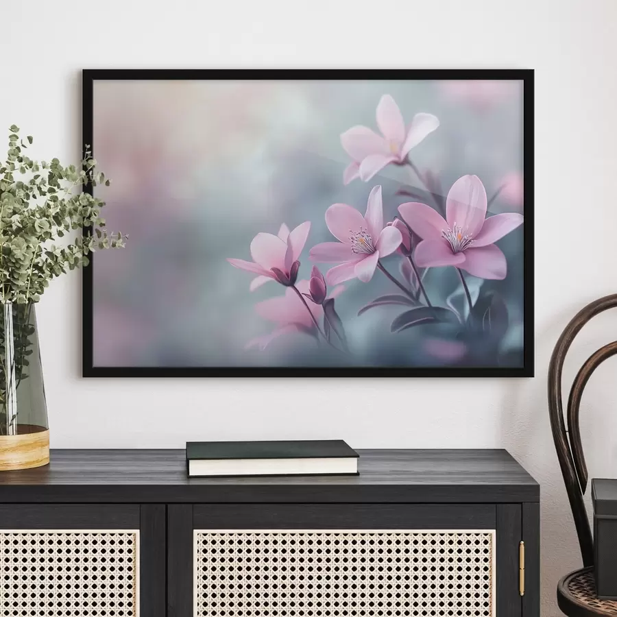 Fototapeedid roosad lilled lähedalt f41631