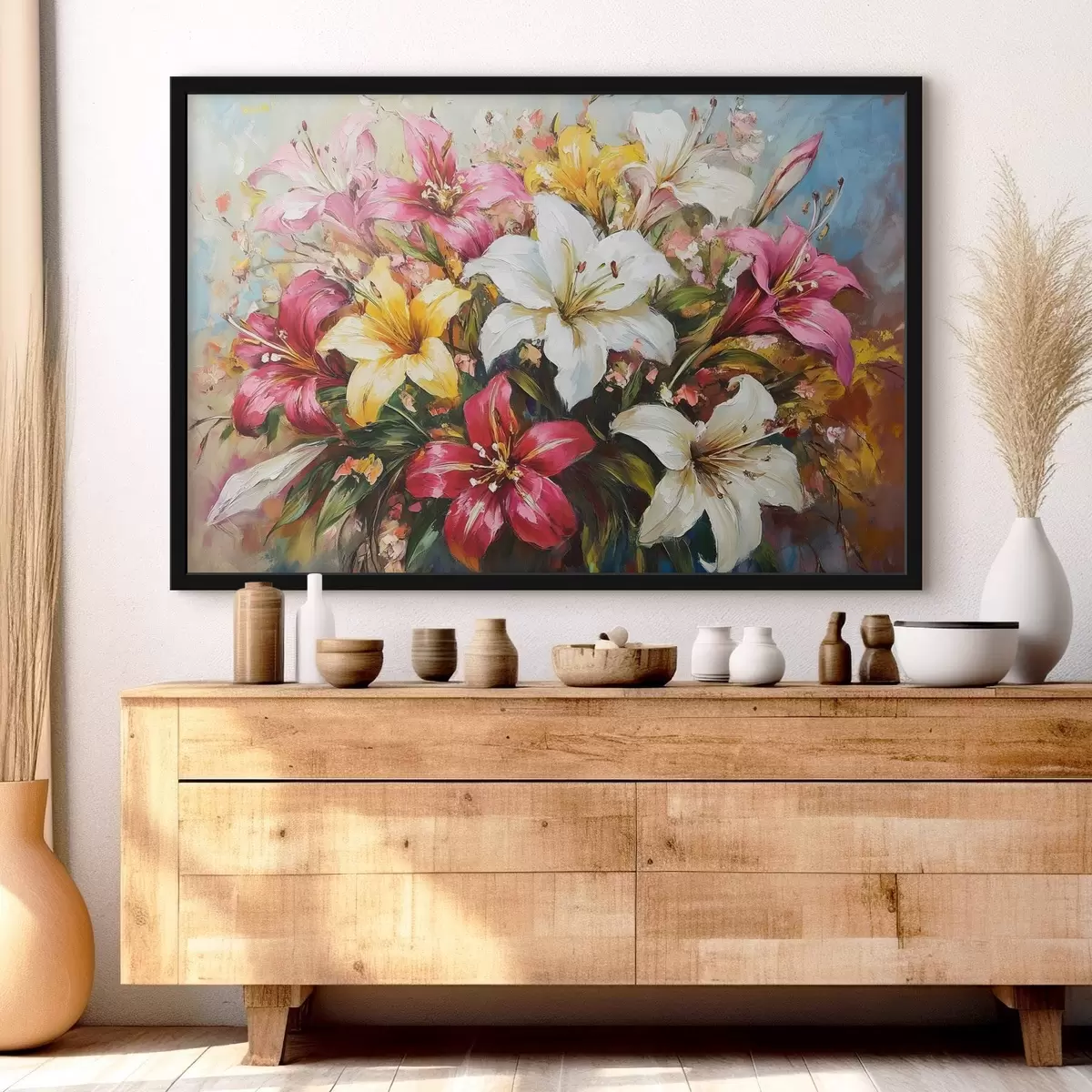 Plakat kimp värvilisi lillioone f41634