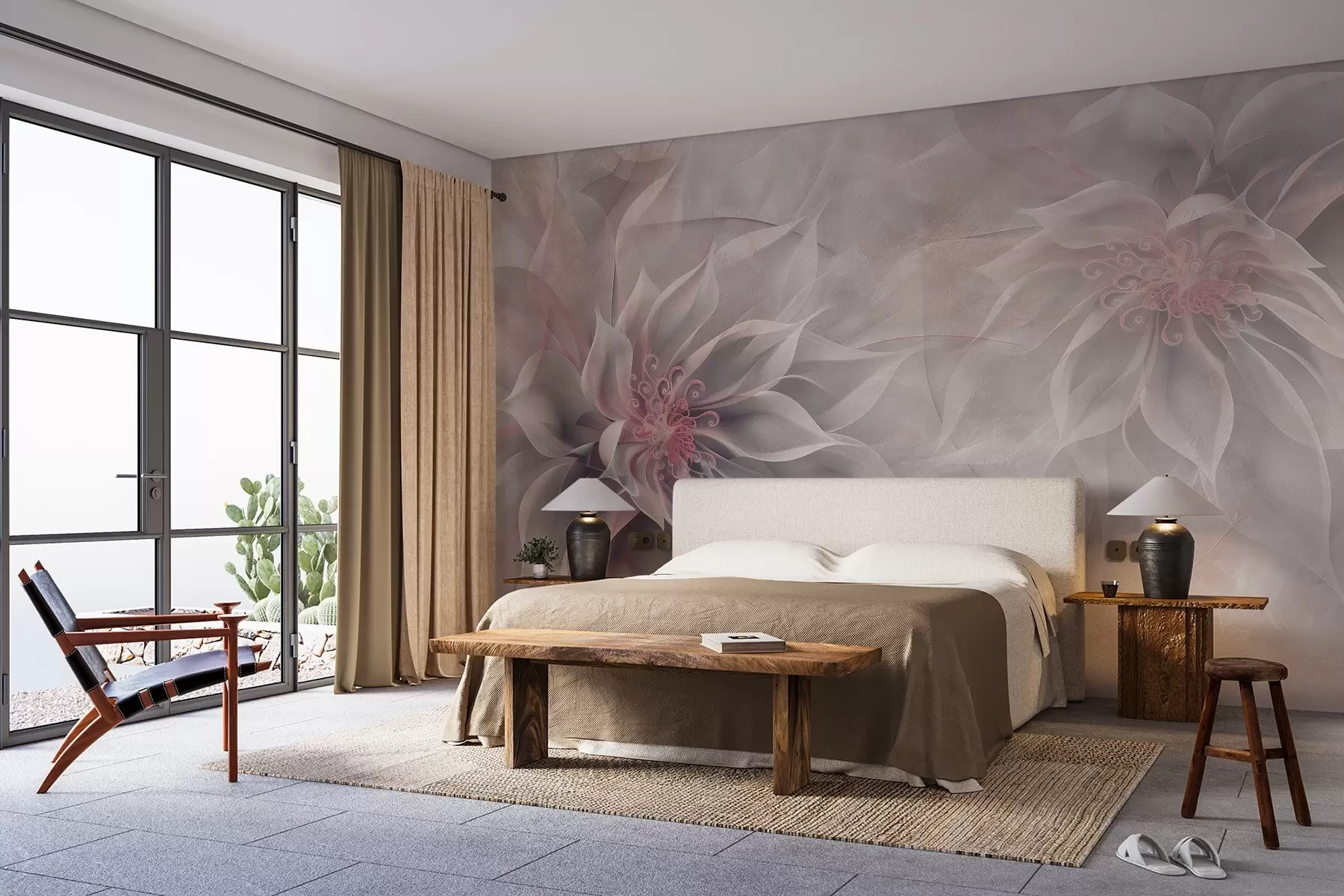 Fototapeedid Läbipaistvad lilled w01893