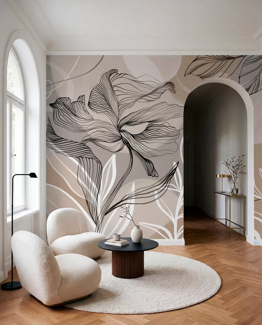 Fototapeedid Joonistatud kroonlehed w08413