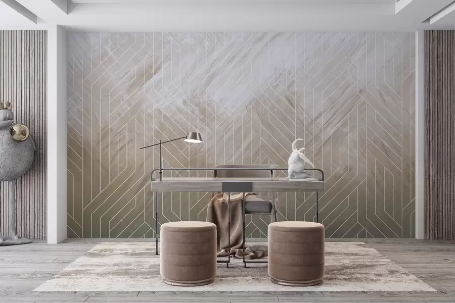 Fototapeedid Geomeetriline abstraktne taust diagonaalsete joonte ja gradientide efektiga pruunides toonides w08433v1