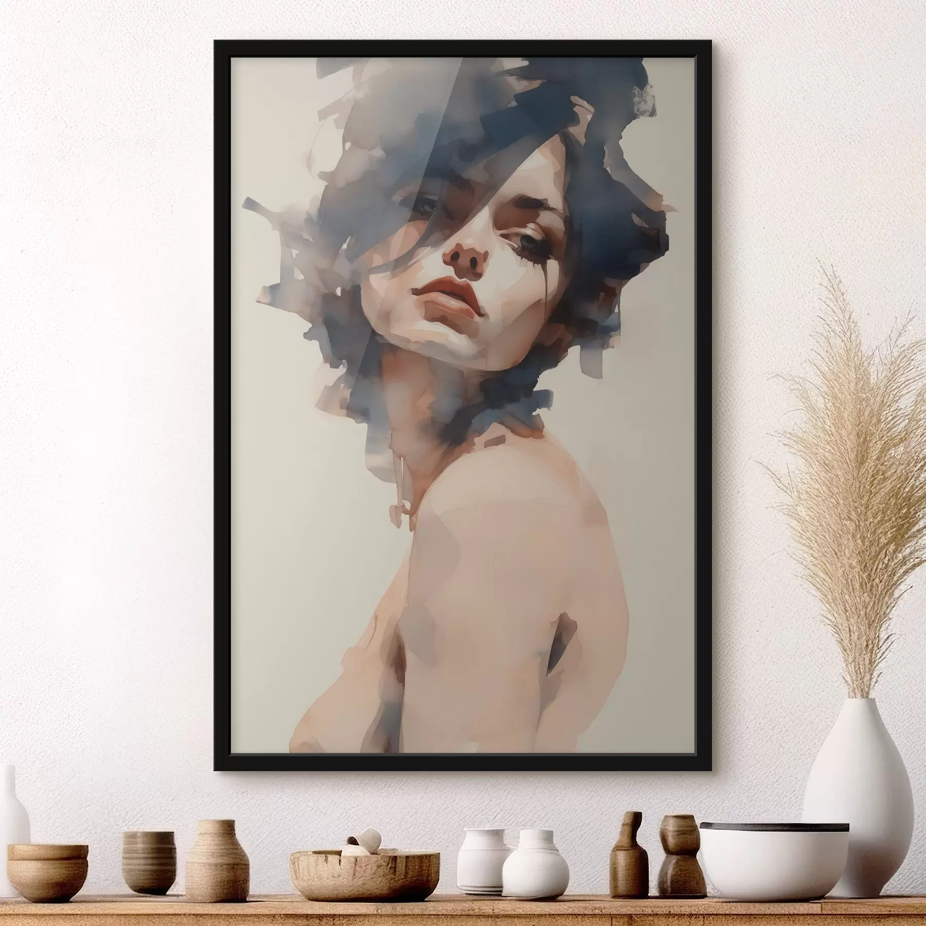 Fototapeedid Tüdruku portree akvarellistiilis f41710